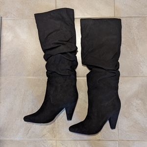 NWT JustFab Faux Suede Slouch Boot